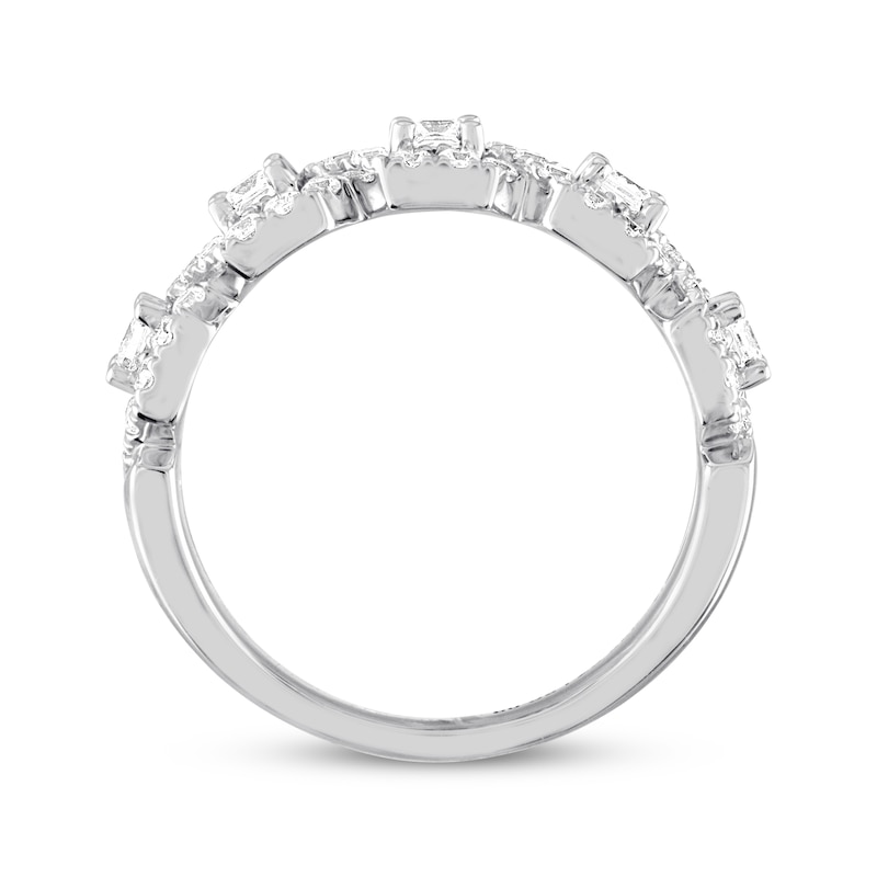 Main Image 3 of THE LEO Diamond Anniversary Ring 7/8 ct tw Princess & Round-cut 14K White Gold