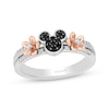 Thumbnail Image 0 of Disney Treasures Mickey Mouse Black & White Diamond Ring 1/6 ct tw Sterling Silver & 10K Rose Gold