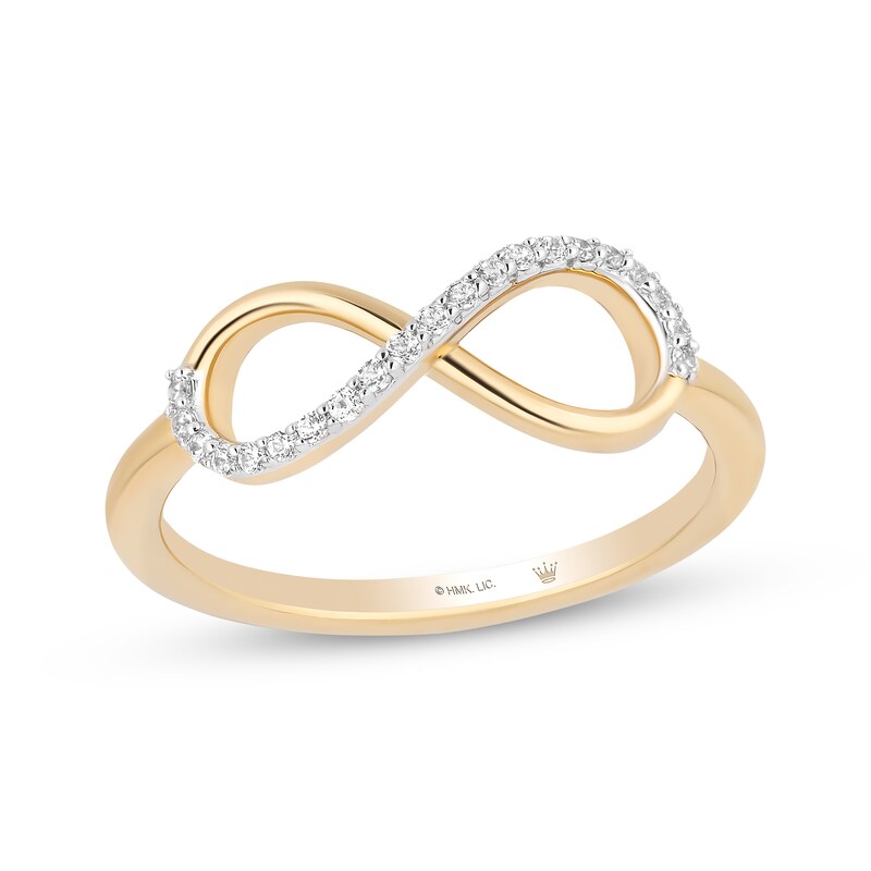 Main Image 1 of Hallmark Diamonds Infinity Ring 1/8 ct tw 10K Yellow Gold