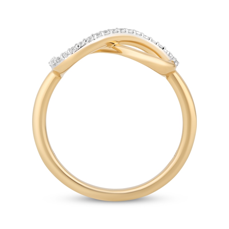 Main Image 3 of Hallmark Diamonds Infinity Ring 1/8 ct tw 10K Yellow Gold