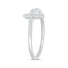 Thumbnail Image 1 of Diamond Mini Cross Ring 1/8 ct tw Sterling Silver