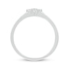 Thumbnail Image 2 of Diamond Mini Cross Ring 1/8 ct tw Sterling Silver