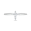 Thumbnail Image 4 of Diamond Mini Cross Ring 1/8 ct tw Sterling Silver