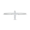 Thumbnail Image 3 of Diamond Mini Cross Ring 1/8 ct tw Sterling Silver