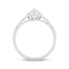 Thumbnail Image 2 of Multi-Diamond Center Vintage-Style Pear-Shaped Ring 1/6 ct tw Sterling Silver