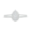 Thumbnail Image 3 of Multi-Diamond Center Vintage-Style Pear-Shaped Ring 1/6 ct tw Sterling Silver