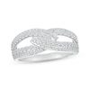 Thumbnail Image 1 of Diamond Split Shank Overlap Ring 5/8 ct tw Sterling Silver