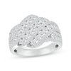 Thumbnail Image 1 of Diamond Multi-Row Diagonal Crossover Ring 1 ct tw 10K White Gold
