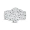 Thumbnail Image 3 of Diamond Multi-Row Diagonal Crossover Ring 1 ct tw 10K White Gold