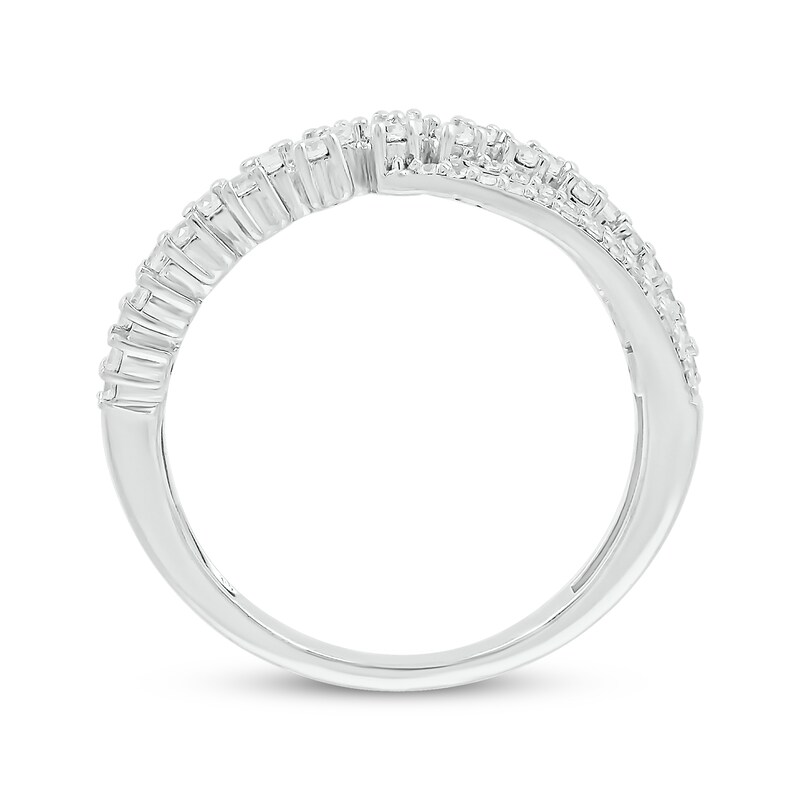 Main Image 3 of Diamond Multi-Row Checkerboard Ring 1/2 ct tw 10K White Gold