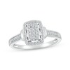 Thumbnail Image 1 of Multi-Diamond Center Elongated Cushion-Shaped Promise Ring 1/4 ct tw Sterling Silver