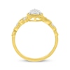 Thumbnail Image 2 of Multi-Diamond Center Pear-Shaped Filigree Promise Ring 1/6 ct tw 10K Yellow Gold