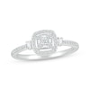 Thumbnail Image 1 of Baguette & Round-Cut Multi-Diamond Center Promise Ring 1/4 ct tw Sterling Silver