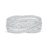 Thumbnail Image 4 of Diamond Crossover Swoop Ring 1 ct tw 10K White Gold