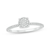 Thumbnail Image 1 of Multi-Diamond Center Circle Promise Ring 1/5 ct tw 10K White Gold