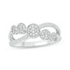 Thumbnail Image 1 of Multi-Diamond Crossover Circles Ring 1/5 ct tw Sterling Silver