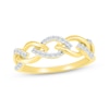 Thumbnail Image 1 of Diamond Alternating Link Ring 1/6 ct tw 10K Yellow Gold