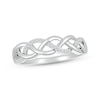 Thumbnail Image 1 of Diamond Open Braid Ring 1/10 ct tw Sterling Silver