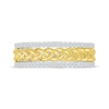 Thumbnail Image 4 of Diamond Braided Center Ring 1/4 ct tw Sterling Silver & 10K Yellow Gold