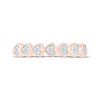 Thumbnail Image 3 of Diamond Stacked Hearts Ring 1/10 ct tw 10K Rose Gold