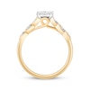 Thumbnail Image 2 of Hallmark Diamonds Multi-Stone Swirl Shank Promise Ring 1/4 ct tw 10K Two-Tone Gold