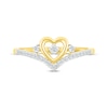 Thumbnail Image 4 of Diamond Heart & Chevron Ring 1/8 ct tw 10K Yellow Gold
