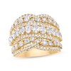 Thumbnail Image 0 of Oval & Round-Cut Multi-Diamond Statement Ring 3 ct tw 14K Yellow Gold