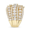 Thumbnail Image 2 of Oval & Round-Cut Multi-Diamond Statement Ring 3 ct tw 14K Yellow Gold