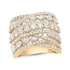 Thumbnail Image 0 of Pear-Shaped & Round-Cut Multi-Diamond Statement Ring 2-1/2 ct tw 14K Yellow Gold