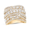 Thumbnail Image 1 of Pear-Shaped & Round-Cut Multi-Diamond Statement Ring 2-1/2 ct tw 14K Yellow Gold