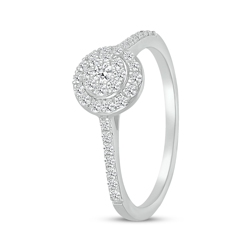 Main Image 2 of KAY Lab-Grown Diamonds Double Halo Fashion Ring 1/3 ct tw 10K White Gold