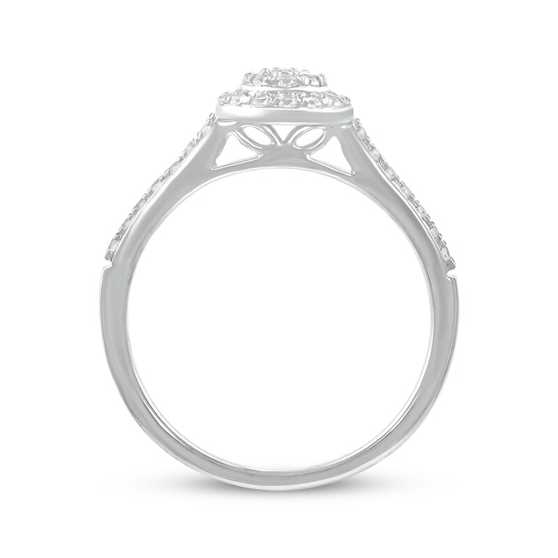 Main Image 3 of KAY Lab-Grown Diamonds Double Halo Fashion Ring 1/3 ct tw 10K White Gold