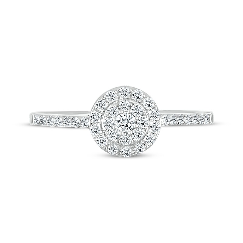 Main Image 4 of KAY Lab-Grown Diamonds Double Halo Fashion Ring 1/3 ct tw 10K White Gold