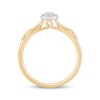 Thumbnail Image 3 of Hallmark Diamonds Promise Ring 1/5 ct tw 10K Two-Tone Gold