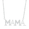 Thumbnail Image 0 of Diamond Alternating "Mama" Necklace 1/15 ct tw Sterling Silver 18"