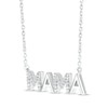 Thumbnail Image 1 of Diamond Alternating "Mama" Necklace 1/15 ct tw Sterling Silver 18"