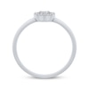 Thumbnail Image 3 of Diamond Heart Halo Ring 1/8 ct tw Sterling Silver