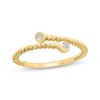 Thumbnail Image 1 of Diamond Rope Twist Bypass Deconstructed Ring 1/15 ct tw 10K Yellow Gold
