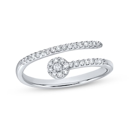 Diamond Two-Row Deconstructed Ring 1/5 ct tw Sterling Silver