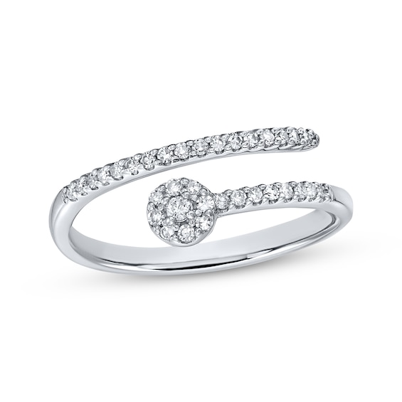 Diamond Two-Row Deconstructed Ring 1/5 ct tw Sterling Silver