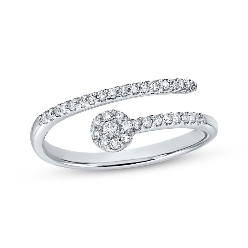 Main Image 1 of Diamond Two-Row Deconstructed Ring 1/5 ct tw Sterling Silver