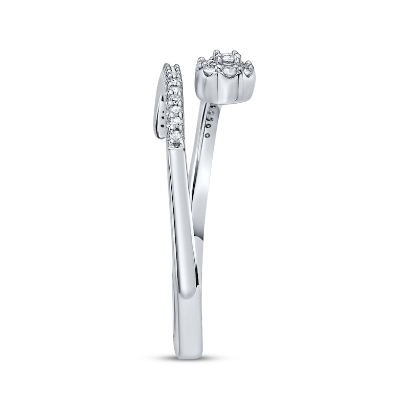 Main Image 2 of Diamond Two-Row Deconstructed Ring 1/5 ct tw Sterling Silver