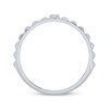 Thumbnail Image 3 of Diamond Solitaire Pyramid Texture Stackable Ring 1/20 ct tw Sterling Silver