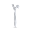 Thumbnail Image 2 of Baguette & Round-Cut Diamond Bypass Deconstructed Ring 1/10 ct tw Sterling Silver