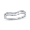 Thumbnail Image 1 of Diamond Double-Row Curved Stackable Ring 1/10 ct tw 10K White Gold