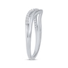 Thumbnail Image 2 of Diamond Double-Row Curved Stackable Ring 1/10 ct tw 10K White Gold