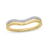 Thumbnail Image 1 of Diamond Double-Row Curved Stackable Ring 1/10 ct tw 10K Yellow Gold