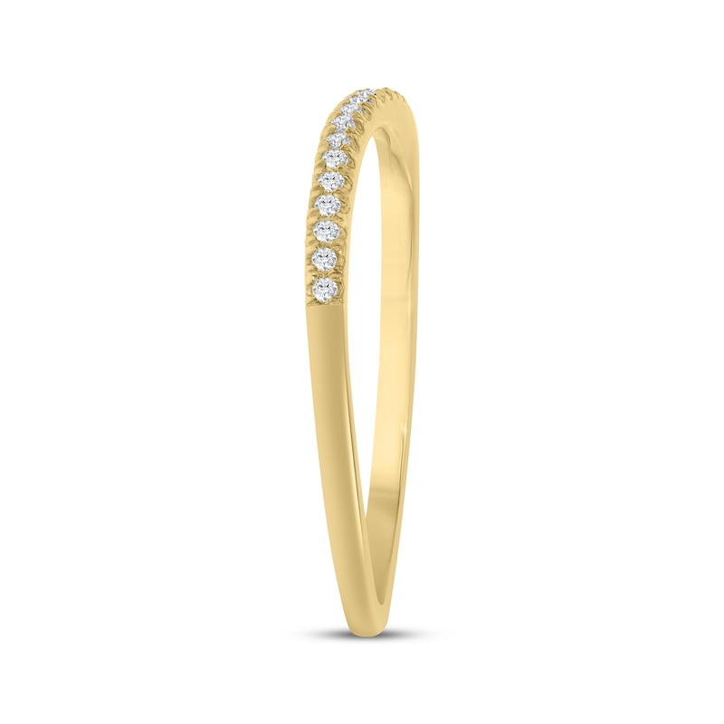 Main Image 2 of Diamond Torqued Stackable Ring 1/15 ct tw 10K Yellow Gold