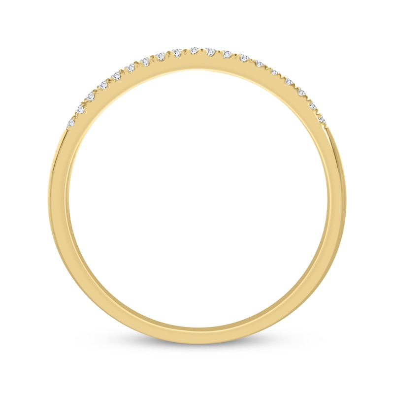 Main Image 3 of Diamond Torqued Stackable Ring 1/15 ct tw 10K Yellow Gold