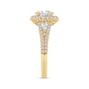 Thumbnail Image 2 of Oval-Cut Diamond Halo Engagement Ring 1-1/2 ct tw 14K Yellow Gold